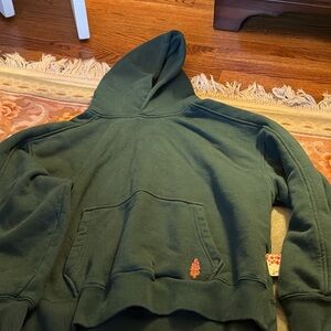 Free people Forest Green Hooded Sweatshirt